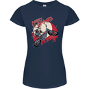 Motocross Merry X Games Dirt Bike Motorbike Womens Petite Cut T-Shirt Navy Blue