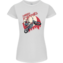Motocross Merry X Games Dirt Bike Motorbike Womens Petite Cut T-Shirt White