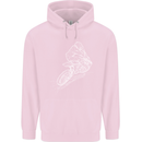 Motocross Rider Drawing Dirt Bike MotoX Childrens Kids Hoodie Light Pink