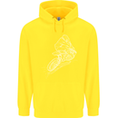 Motocross Rider Drawing Dirt Bike MotoX Childrens Kids Hoodie Yellow