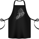Motocross Rider Drawing Dirt Bike MotoX Cotton Apron 100% Organic Black