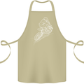 Motocross Rider Drawing Dirt Bike MotoX Cotton Apron 100% Organic Khaki