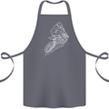 Motocross Rider Drawing Dirt Bike MotoX Cotton Apron 100% Organic Steel