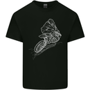 Motocross Rider Drawing Dirt Bike MotoX Kids T-Shirt Childrens Black