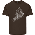 Motocross Rider Drawing Dirt Bike MotoX Kids T-Shirt Childrens Chocolate