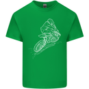 Motocross Rider Drawing Dirt Bike MotoX Kids T-Shirt Childrens Irish Green