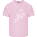 Motocross Rider Drawing Dirt Bike MotoX Kids T-Shirt Childrens Light Pink