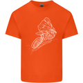 Motocross Rider Drawing Dirt Bike MotoX Kids T-Shirt Childrens Orange