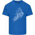Motocross Rider Drawing Dirt Bike MotoX Kids T-Shirt Childrens Royal Blue