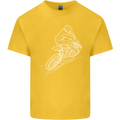 Motocross Rider Drawing Dirt Bike MotoX Kids T-Shirt Childrens Yellow