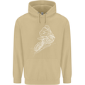 Motocross Rider Drawing Dirt Bike MotoX Mens 80% Cotton Hoodie Sand