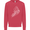 Motocross Rider Drawing Dirt Bike MotoX Mens Sweatshirt Jumper Heliconia