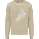 Motocross Rider Drawing Dirt Bike MotoX Mens Sweatshirt Jumper Sand