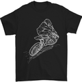 Motocross Rider Drawing Dirt Bike MotoX Mens T-Shirt Cotton Gildan Black