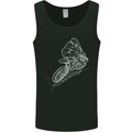 Motocross Rider Drawing Dirt Bike MotoX Mens Vest Tank Top Black