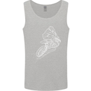 Motocross Rider Drawing Dirt Bike MotoX Mens Vest Tank Top Sports Grey