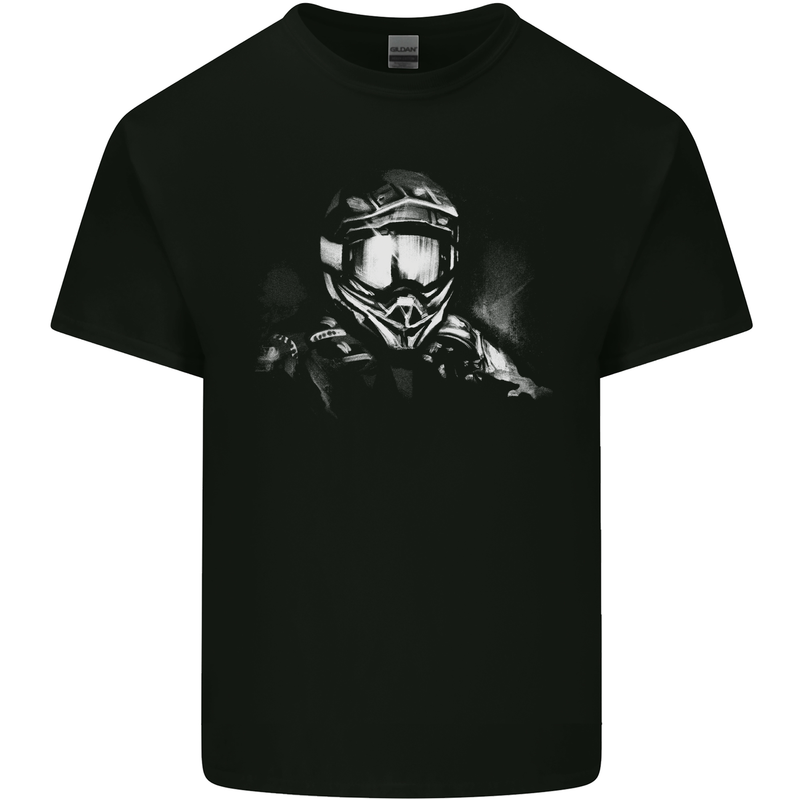 Motocross Rider Motorbike MotoX Dirt Bike Mens Cotton T-Shirt Tee Top Black