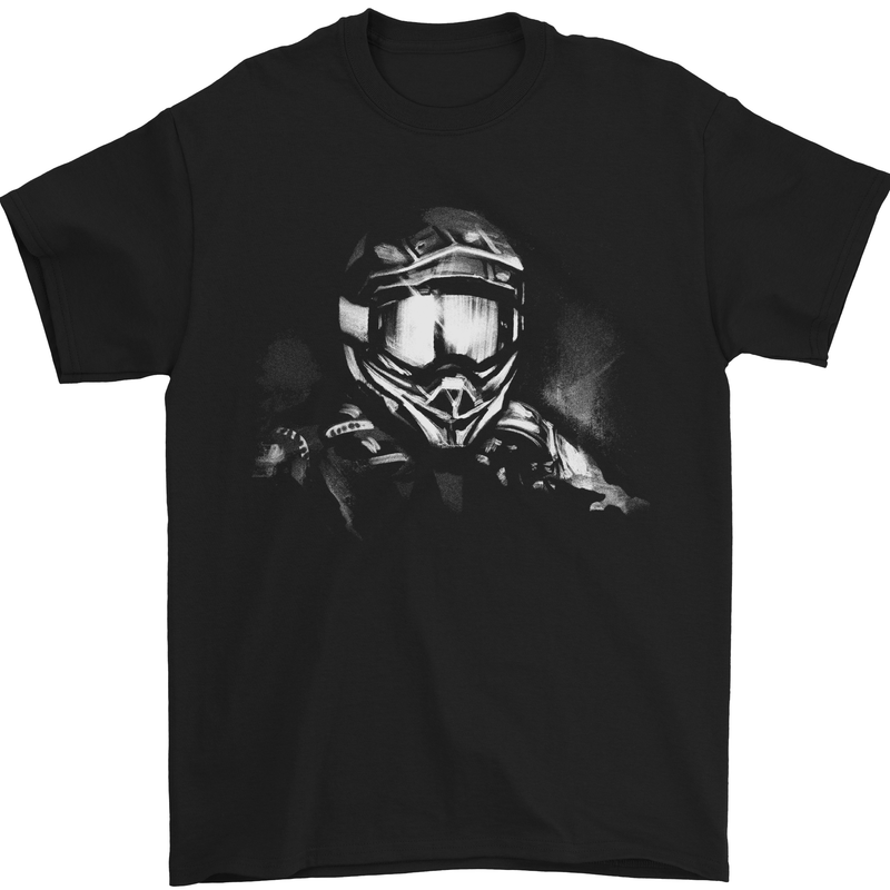 Motocross Rider Motorbike MotoX Dirt Bike Mens T-Shirt 100% Cotton Black