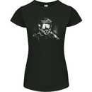Motocross Rider Motorbike MotoX Dirt Bike Womens Petite Cut T-Shirt Black