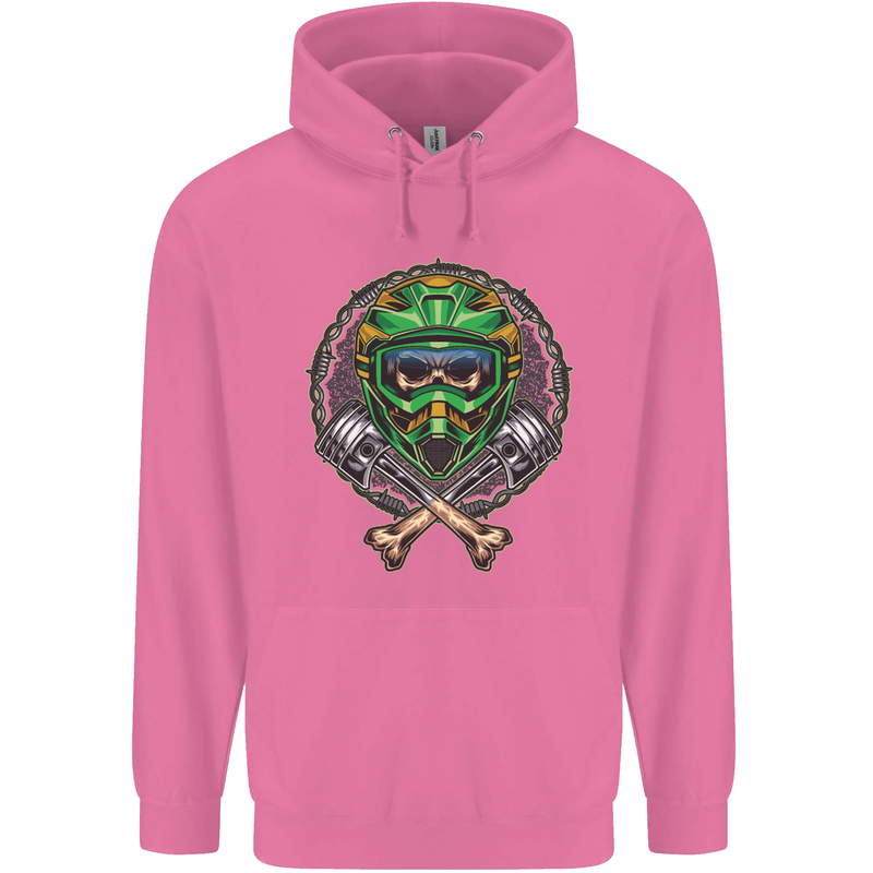 Motocross Skull Dirt Bike MotoX Childrens Kids Hoodie Azalea