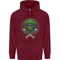 Motocross Skull Dirt Bike MotoX Childrens Kids Hoodie Maroon