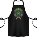Motocross Skull Dirt Bike MotoX Cotton Apron 100% Organic Black