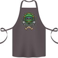 Motocross Skull Dirt Bike MotoX Cotton Apron 100% Organic Dark Grey