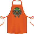 Motocross Skull Dirt Bike MotoX Cotton Apron 100% Organic Orange