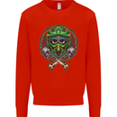 Motocross Skull Dirt Bike MotoX Kids Sweatshirt Jumper Bright Red