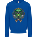 Motocross Skull Dirt Bike MotoX Kids Sweatshirt Jumper Royal Blue