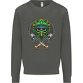 Motocross Skull Dirt Bike MotoX Kids Sweatshirt Jumper Storm Grey