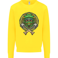 Motocross Skull Dirt Bike MotoX Kids Sweatshirt Jumper Yellow