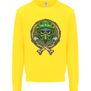 Motocross Skull Dirt Bike MotoX Kids Sweatshirt Jumper Yellow