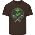 Motocross Skull Dirt Bike MotoX Kids T-Shirt Childrens Chocolate