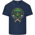 Motocross Skull Dirt Bike MotoX Kids T-Shirt Childrens Navy Blue