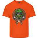 Motocross Skull Dirt Bike MotoX Kids T-Shirt Childrens Orange