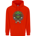 Motocross Skull Dirt Bike MotoX Mens 80% Cotton Hoodie Bright Red