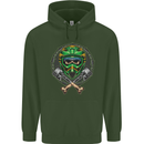Motocross Skull Dirt Bike MotoX Mens 80% Cotton Hoodie Forest Green