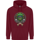 Motocross Skull Dirt Bike MotoX Mens 80% Cotton Hoodie Maroon