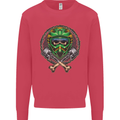 Motocross Skull Dirt Bike MotoX Mens Sweatshirt Jumper Heliconia