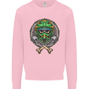 Motocross Skull Dirt Bike MotoX Mens Sweatshirt Jumper Light Pink