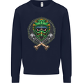 Motocross Skull Dirt Bike MotoX Mens Sweatshirt Jumper Navy Blue