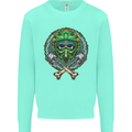 Motocross Skull Dirt Bike MotoX Mens Sweatshirt Jumper Peppermint