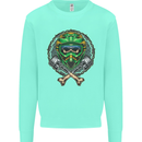 Motocross Skull Dirt Bike MotoX Mens Sweatshirt Jumper Peppermint