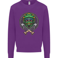 Motocross Skull Dirt Bike MotoX Mens Sweatshirt Jumper Purple