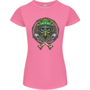 Motocross Skull Dirt Bike MotoX Womens Petite Cut T-Shirt Azalea