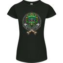 Motocross Skull Dirt Bike MotoX Womens Petite Cut T-Shirt Black