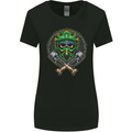 Motocross Skull Dirt Bike MotoX Womens Wider Cut T-Shirt Black