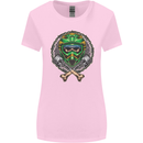 Motocross Skull Dirt Bike MotoX Womens Wider Cut T-Shirt Light Pink
