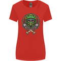 Motocross Skull Dirt Bike MotoX Womens Wider Cut T-Shirt Red
